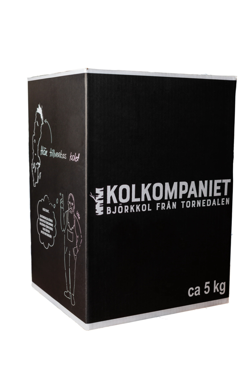 Birch charcoal from Tornedalen, 5 kg - Kolkompaniet in the group Barbecues, Stoves & Ovens / Barbecue charcoal & briquettes / charcoal at KitchenLab (2169-28563)