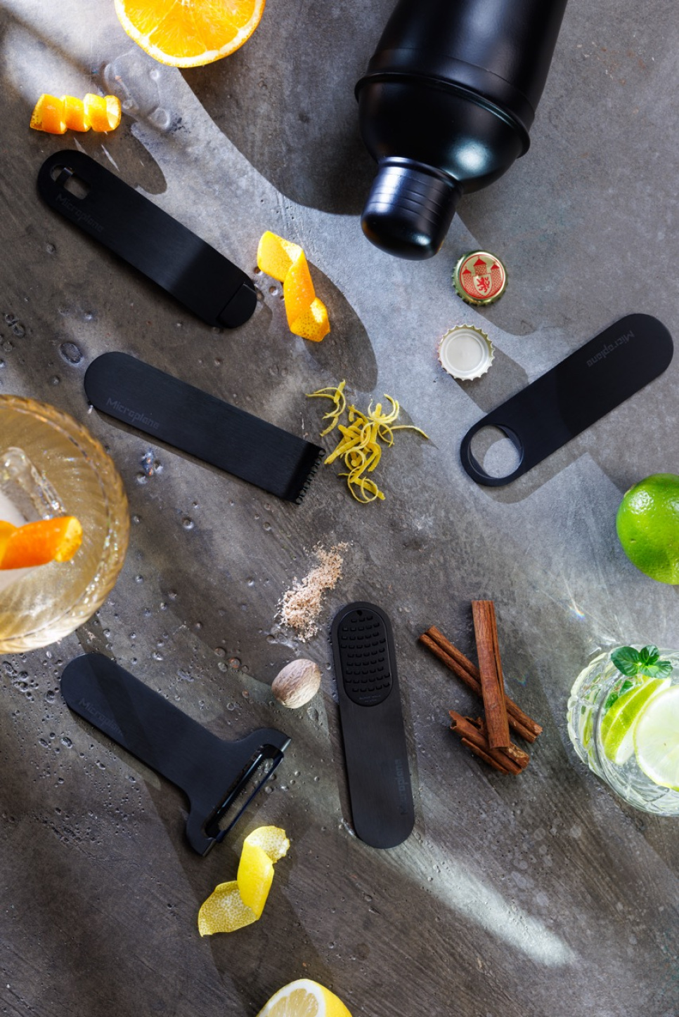 Outils de bar, Style Line, Noir - Microplane