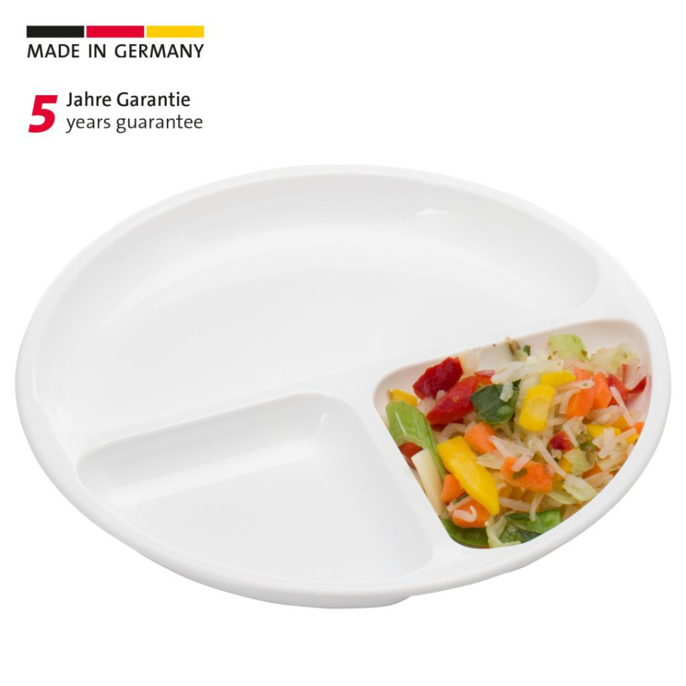 Assiette plastique à trois compartiments, 25 cm - Westmark
