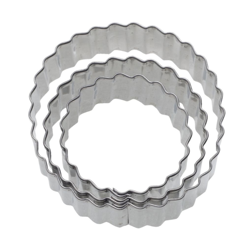 Moule à pain d\'épices, rond ondulé, 4, 5 et 6 cm, paquet de 3 - Westmark dans le groupe Pâtisserie / Ustensiles à pâtisserie / Coupe-pâte et emporte-pièce l\'adresse The Kitchen Lab (2190-32193)