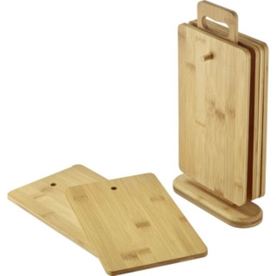 Bamboo serving boards with stand, 6-pack - Westmark in the group Table setting / Plates, Bowls & Dishes / Side plates at KitchenLab (2190-32263)