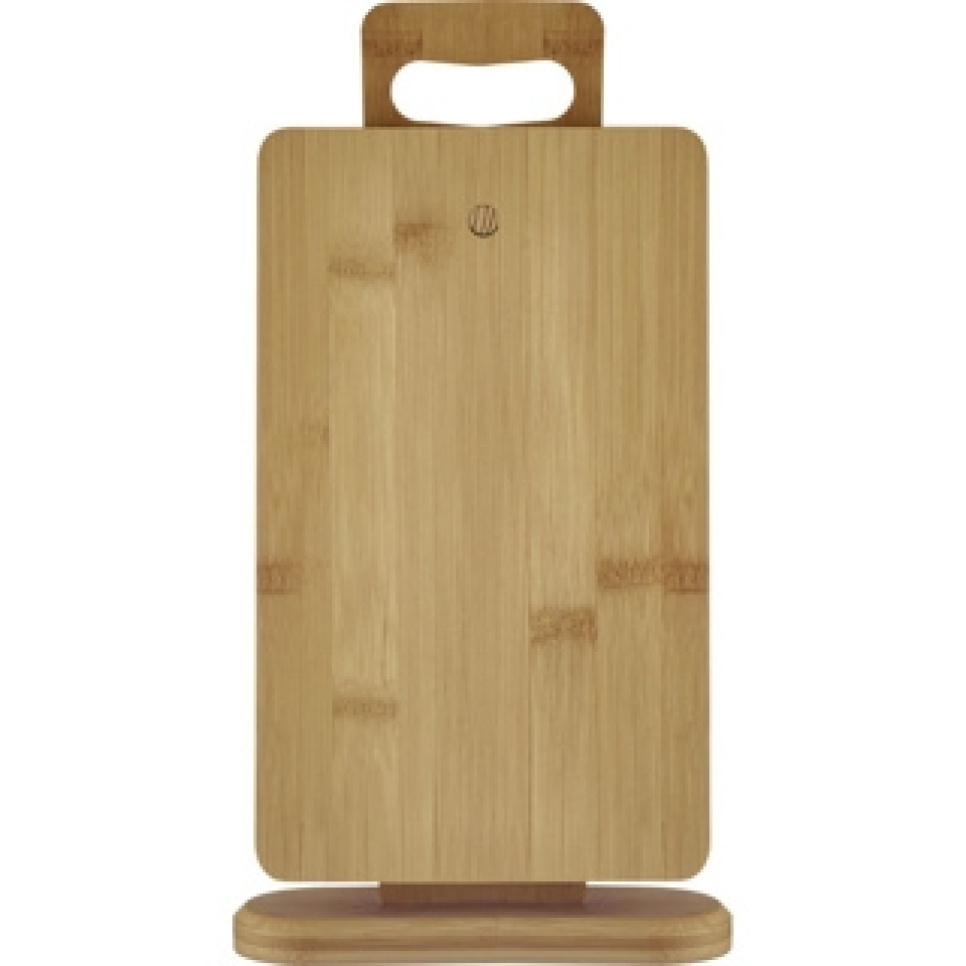 Bamboo serving boards with stand, 6-pack - Westmark