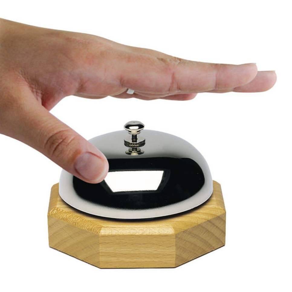 Ringglocke mit Holzsockel - Westmark