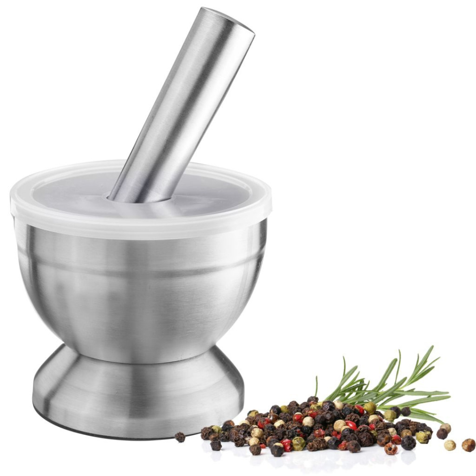 Stainless steel mortar with splash cap, 10 cm - Westmark