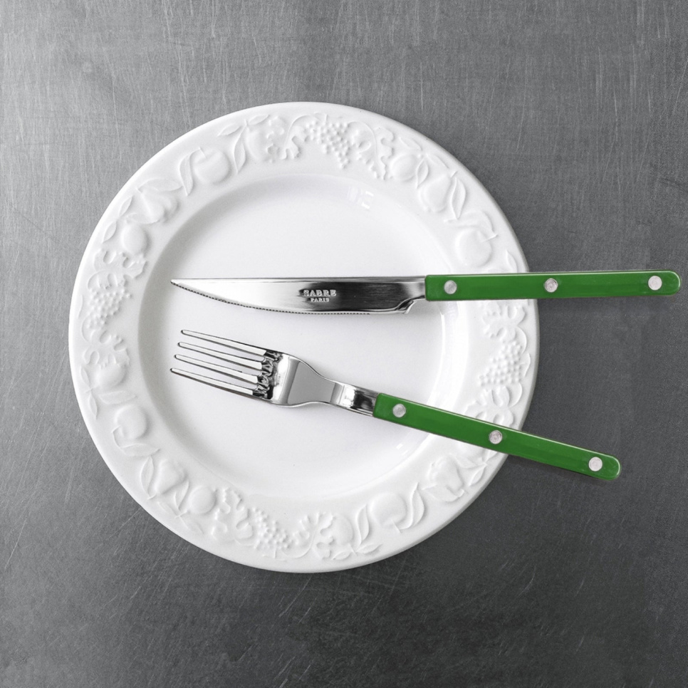 Cutlery set, 24 pieces, Bistrot, Green - Sabre Paris