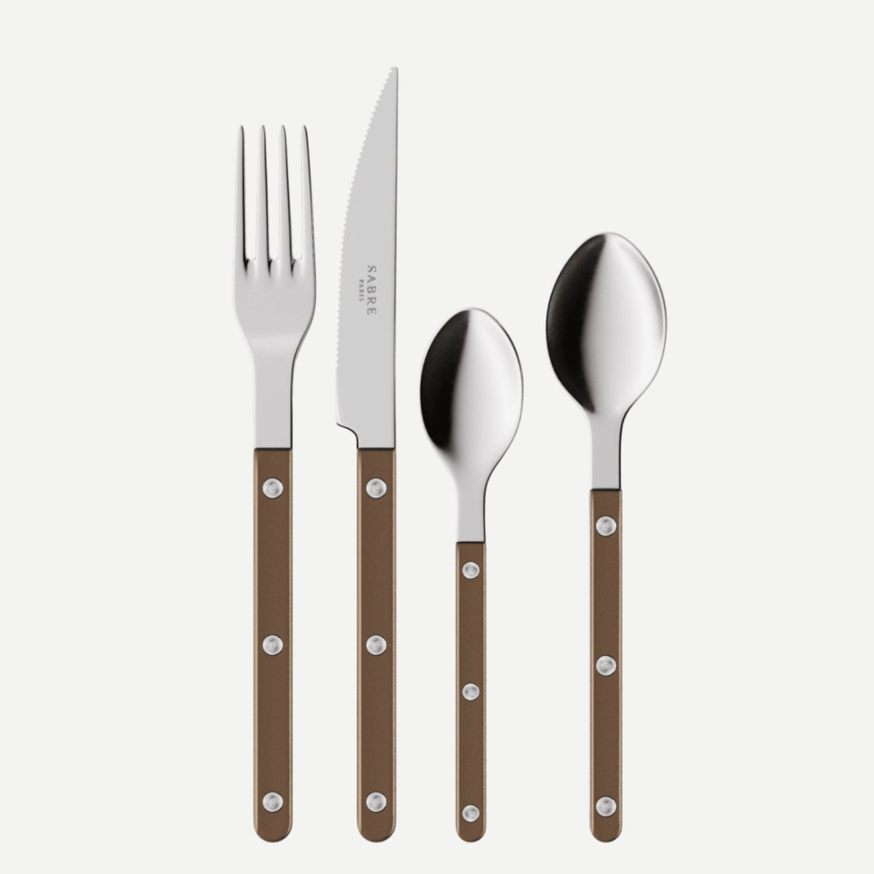 Cutlery set, 24 pieces, Bistrot Pearly, Brown - Sabre Paris in the group Table setting / Cutlery / The cutlery at KitchenLab (2195-32316)
