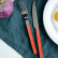 Set de couverts, 24 pièces, Bistrot Pearly, Orange - Sabre Paris