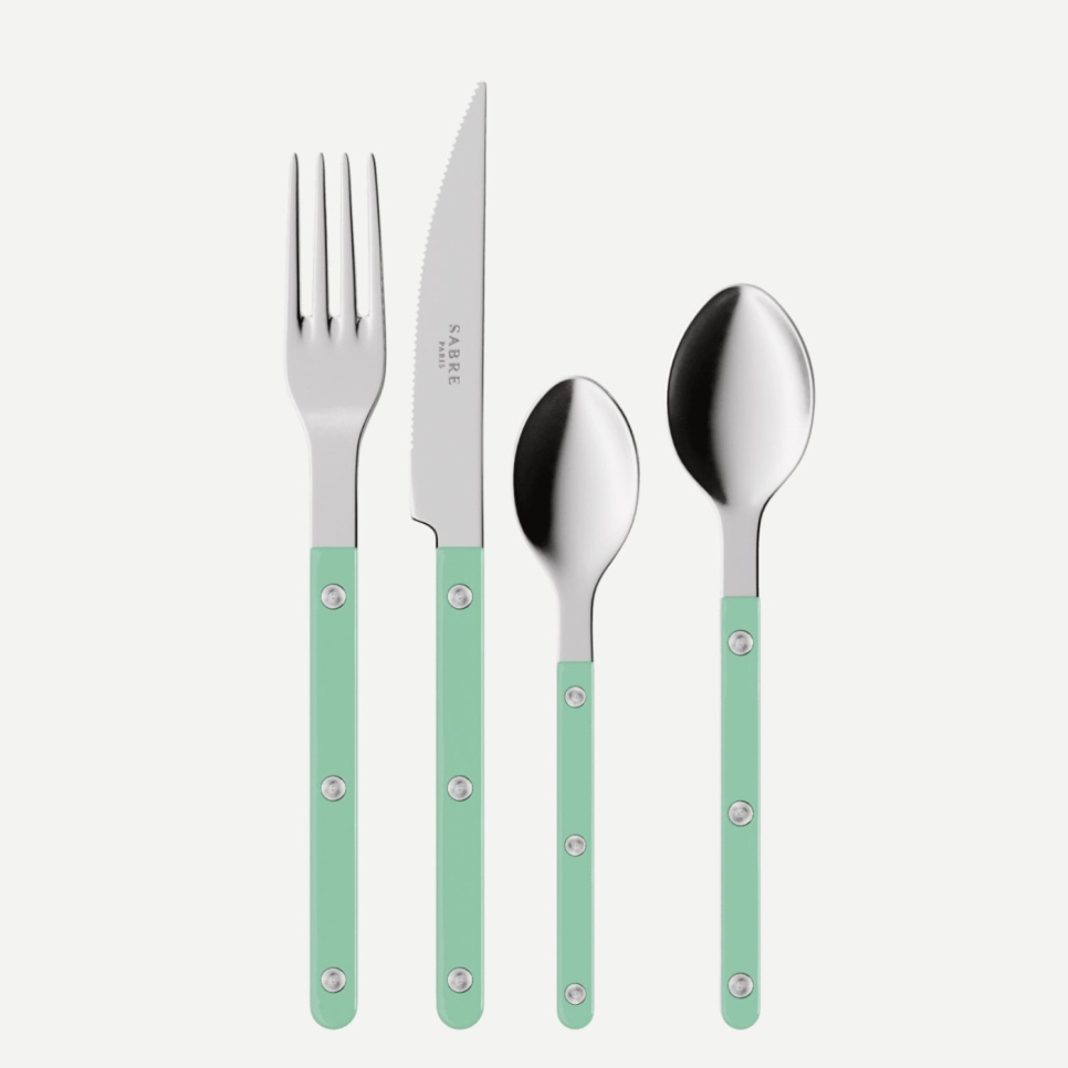 Cutlery set, 24 pieces, Bistrot, Pastel green - Sabre Paris in the group Table setting / Cutlery / The cutlery at KitchenLab (2195-32345)