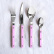 Set de couverts, 24 pièces, Bistrot, Pink - Sabre Paris