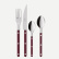 Cutlery set, 4 pieces, Bistrot Pearly, Aubergine - Sabre Paris
