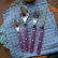 Cutlery set, 4 pieces, Bistrot Pearly, Aubergine - Sabre Paris