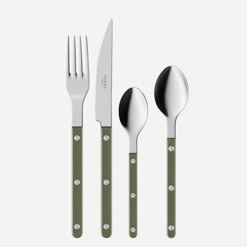 Cutlery set, 4 pieces, Bistrot Pearly, Dark green - Sabre Paris in the group Table setting / Cutlery / The cutlery at KitchenLab (2195-32353)
