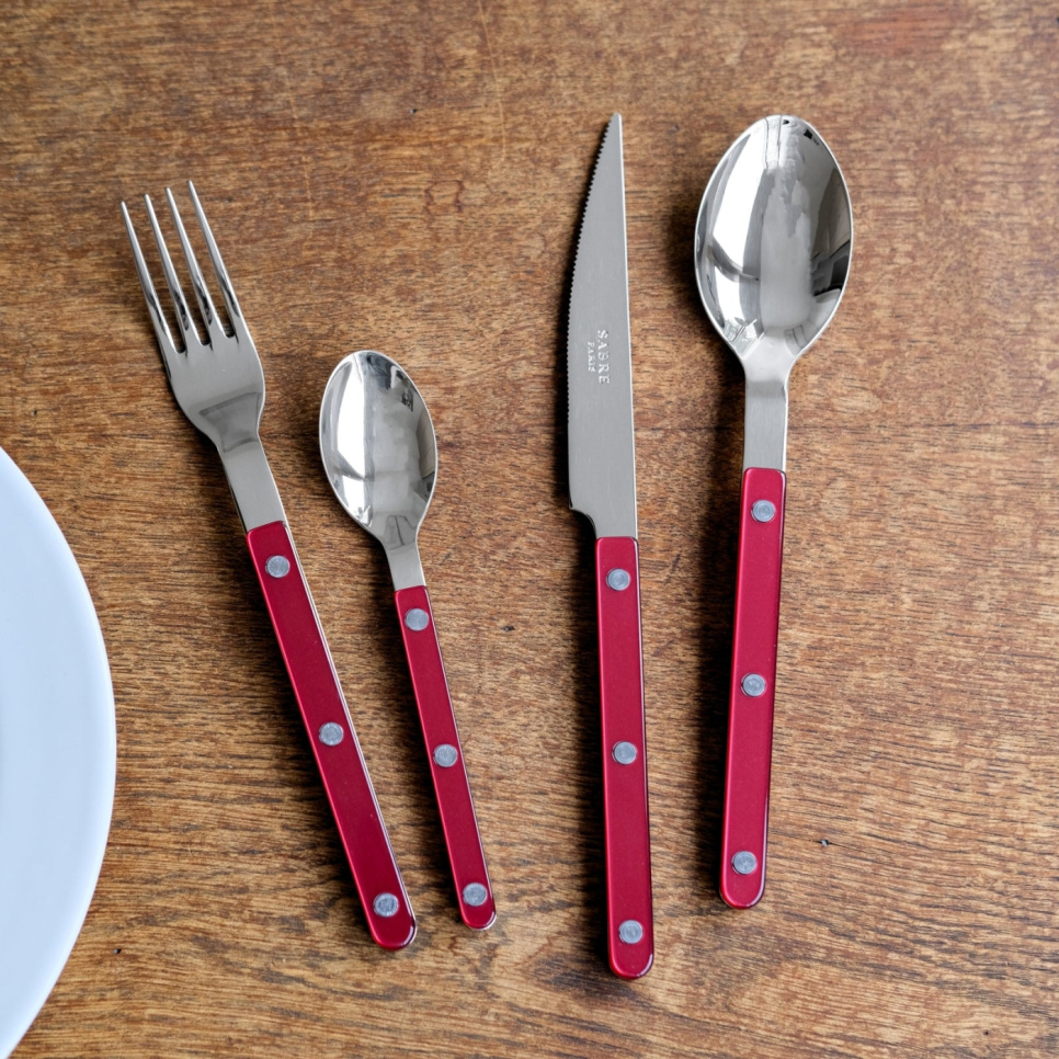 Set de couverts, 4 pièces, Bistrot Pearly, Red - Sabre Paris