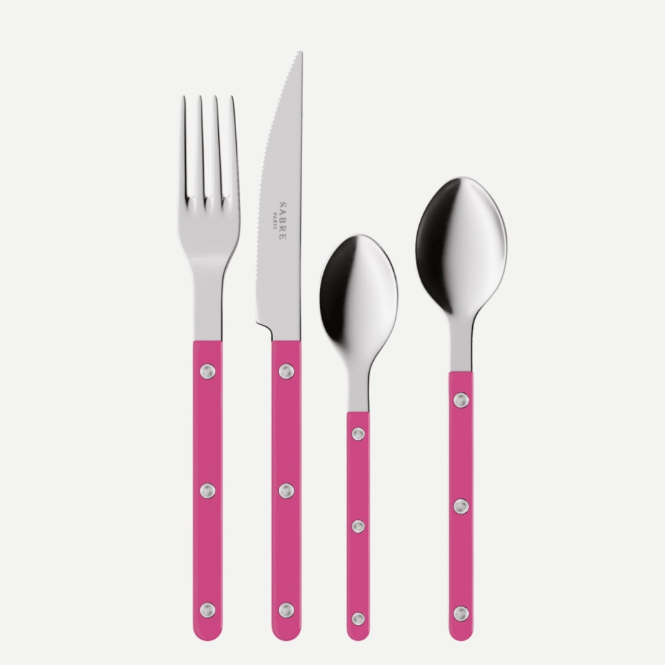 Cutlery set, 4 pieces, Bistrot, Raspberry - Sabre Paris in the group Table setting / Cutlery / The cutlery at KitchenLab (2195-32382)