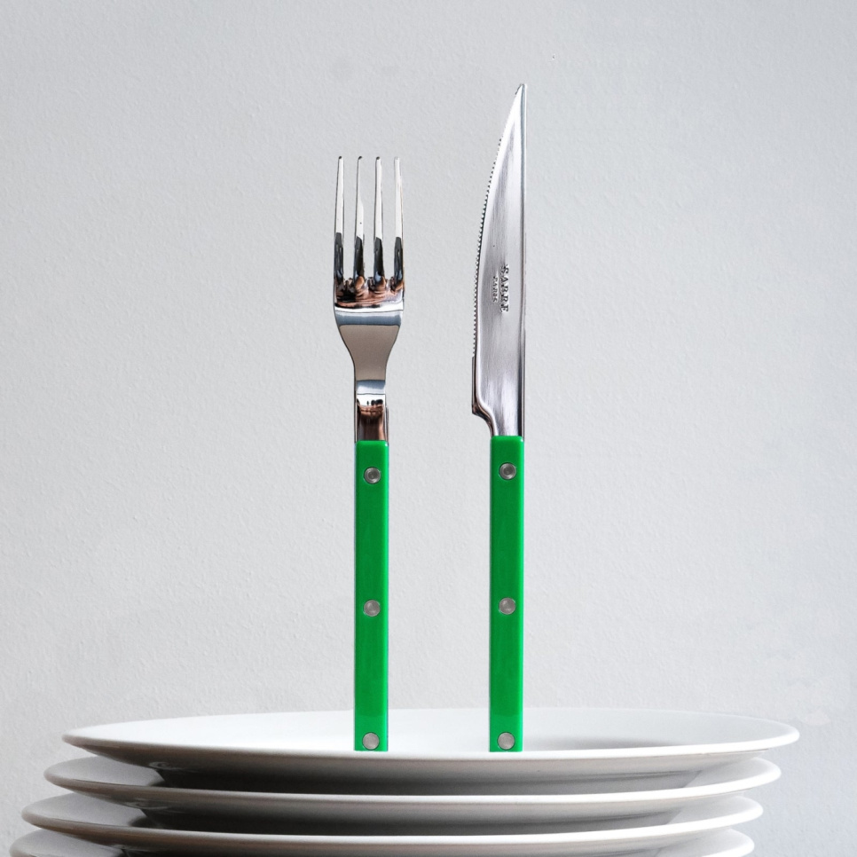 Table knife, Bistrot, Garden green - Sabre Paris