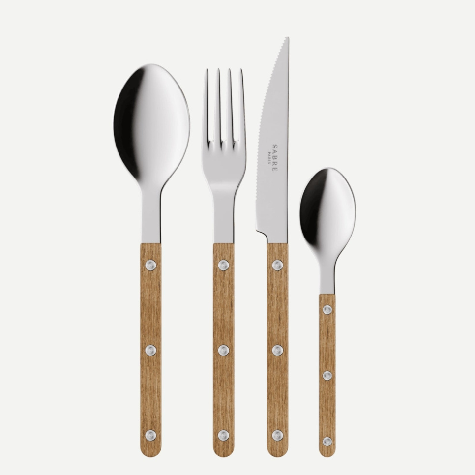 Besteckset, 4-teilig, Bistrot Teak - Sabre Paris in der Gruppe Tischgedeck / Besteck / Servierutensilien bei The Kitchen Lab (2195-33270)