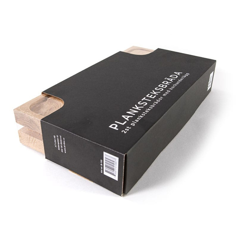 Planksteksbrädor i ek med kork, 2 st - AT-Line in der Gruppe Kochen / Küchenutensilien / Schneidebretter bei The Kitchen Lab (2212-30432)