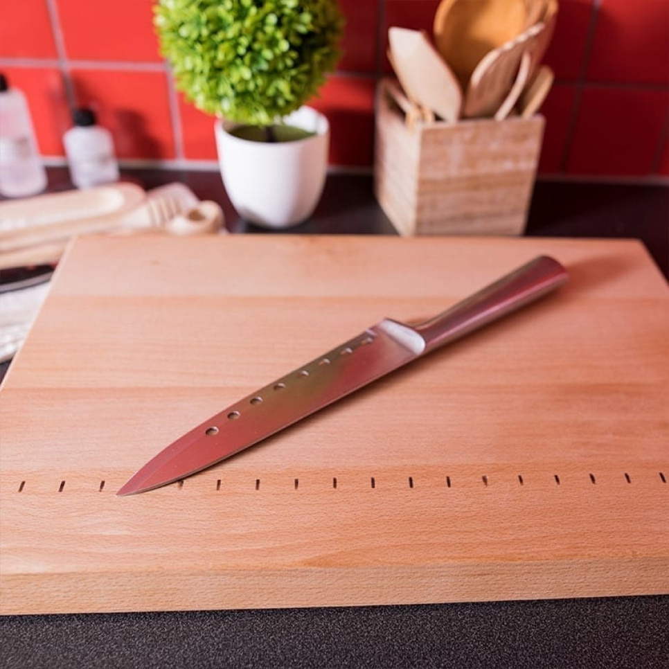 Cutting Board in Beech, with Measurements, Oiled - AT-Line