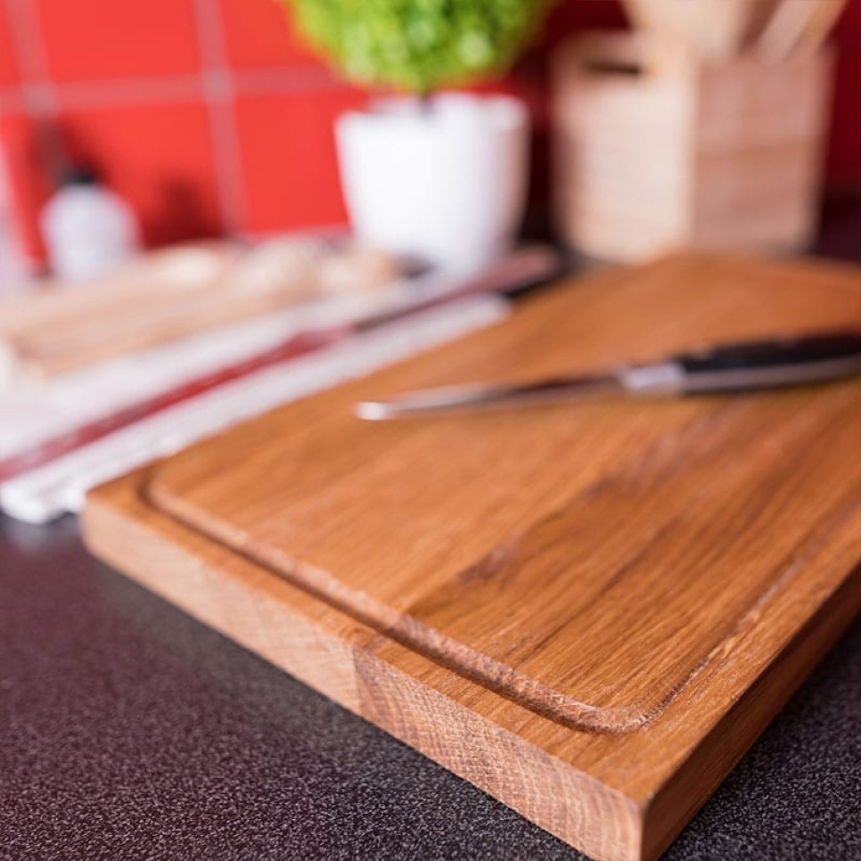 Cutting Board in Oiled Oak, Simple, 35x25 cm - AT-Line