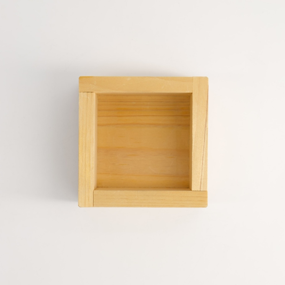 Masu, wooden sake cup, 8 x 8 cm
