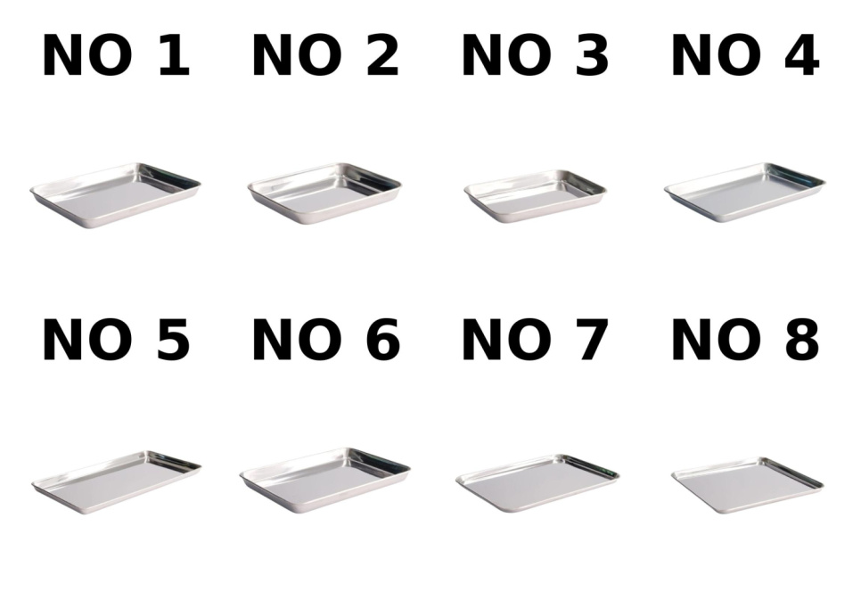 Japanisches Tablett aus rostfreiem Stahl, Bakozara - 5 pack in der Gruppe Kochen / Ofenformen & Gastronormbehälter / Backbleche & Teller bei The Kitchen Lab (2252-33343)
