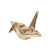 Chopstick rest, crane, gold