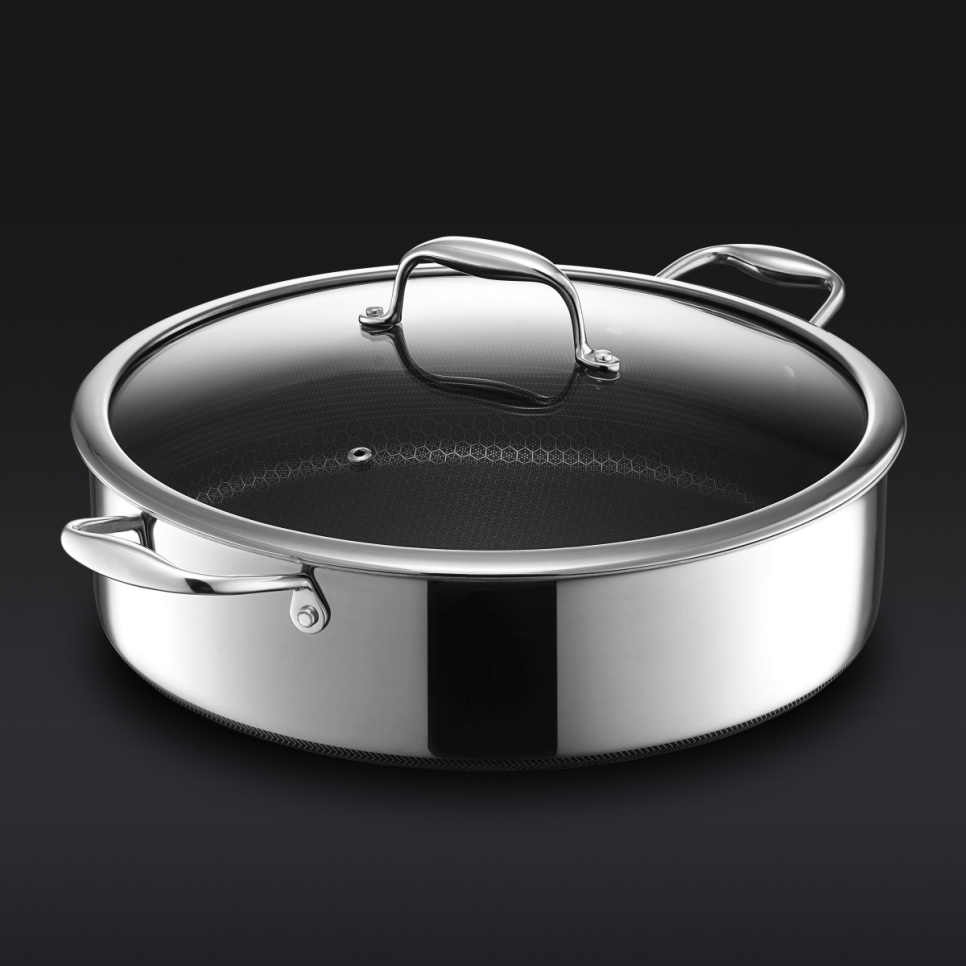 Pot with glass lid, nonstick, 6.6 L - Hexclad in the group Cooking / Pots & Pans / Pots at KitchenLab (2262-33377)