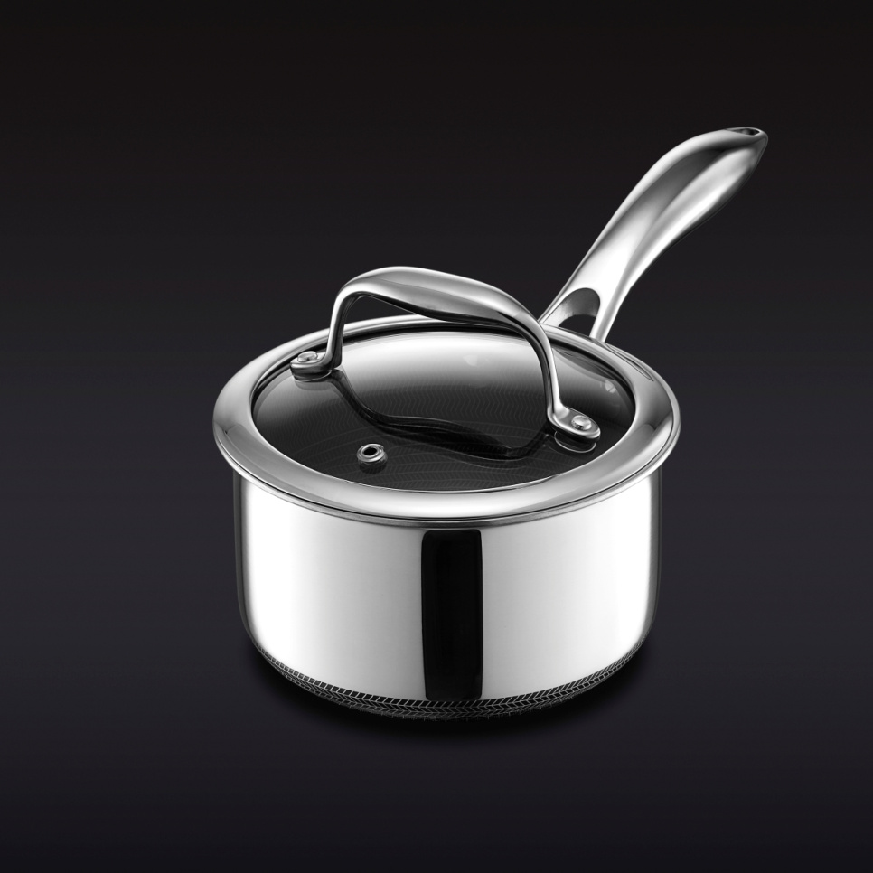 Saucepan with glass lid, nonstick, 1 L - Hexclad in the group Cooking / Pots & Pans / Pans at KitchenLab (2262-33380)