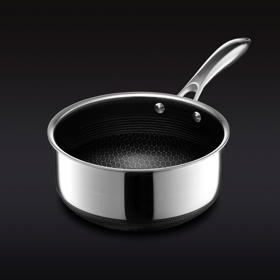 Saucepan with glass lid, nonstick, 2.8 L - Hexclad