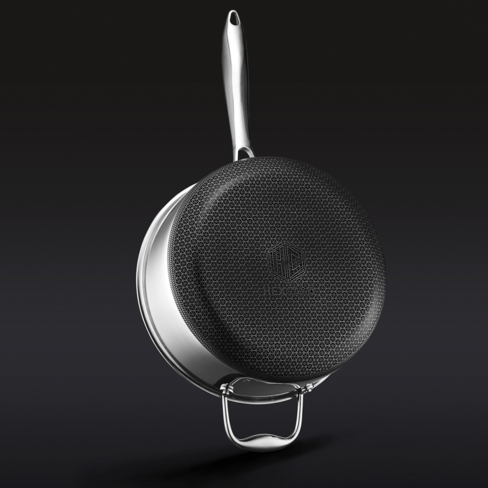 Saucepan with glass lid, nonstick, 4.7 L - Hexclad