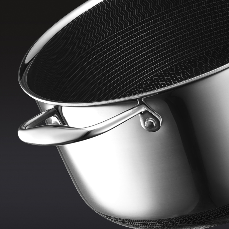 Pot with glass lid, nonstick, 7.6 L - Hexclad