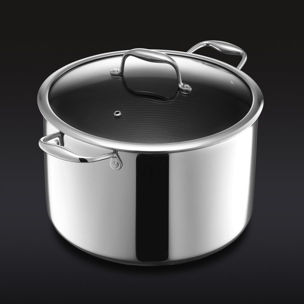 Pot with glass lid, nonstick, 9.5 L - Hexclad in the group Cooking / Pots & Pans / Pots at KitchenLab (2262-33385)