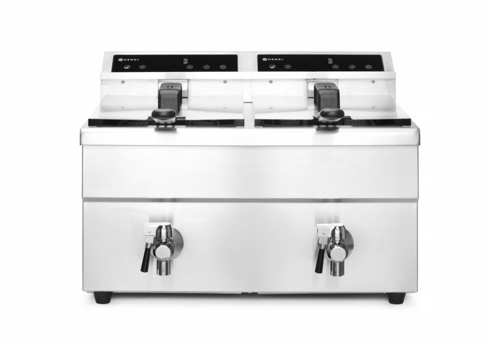 Induktionsfriteuse 2 x 8 L, Profi Line - Hendi in der Gruppe Küchengeräte / Erhitzen & Kochen / Friteusen bei The Kitchen Lab (2294-34688)