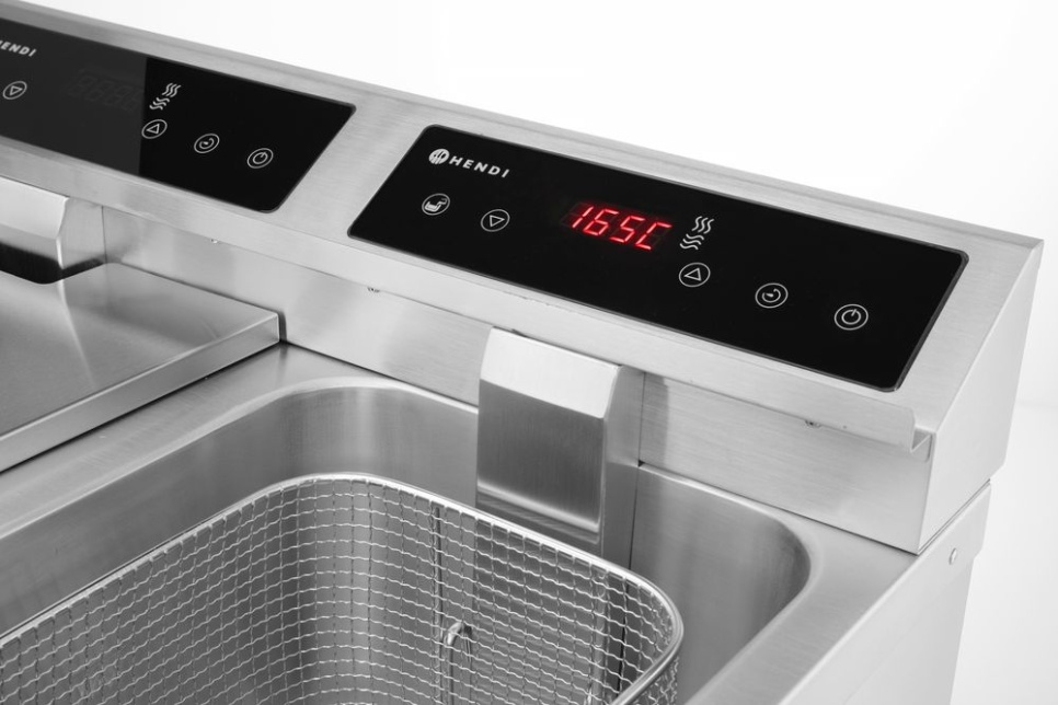 Induktionsfriteuse 2 x 8 L, Profi Line - Hendi