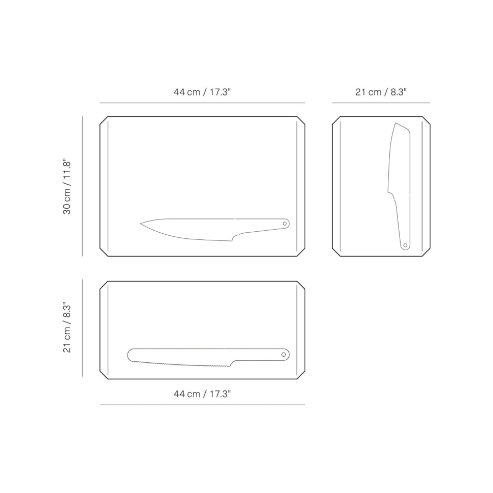 Cutting Board L, Blue - Veark